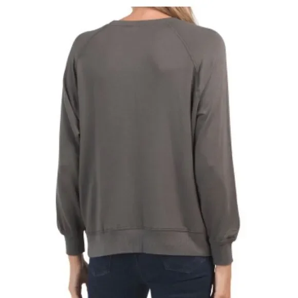 NEW NWT Gift Wildfox Gray Bon Voyage Sweatshirt - Picture 2 of 7